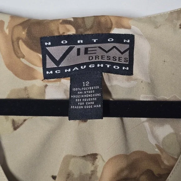 Vtg 90s Norton McNaughton Floral Button Front Maxi Dress Size 12 Cottage Classic - Picture 4 of 6